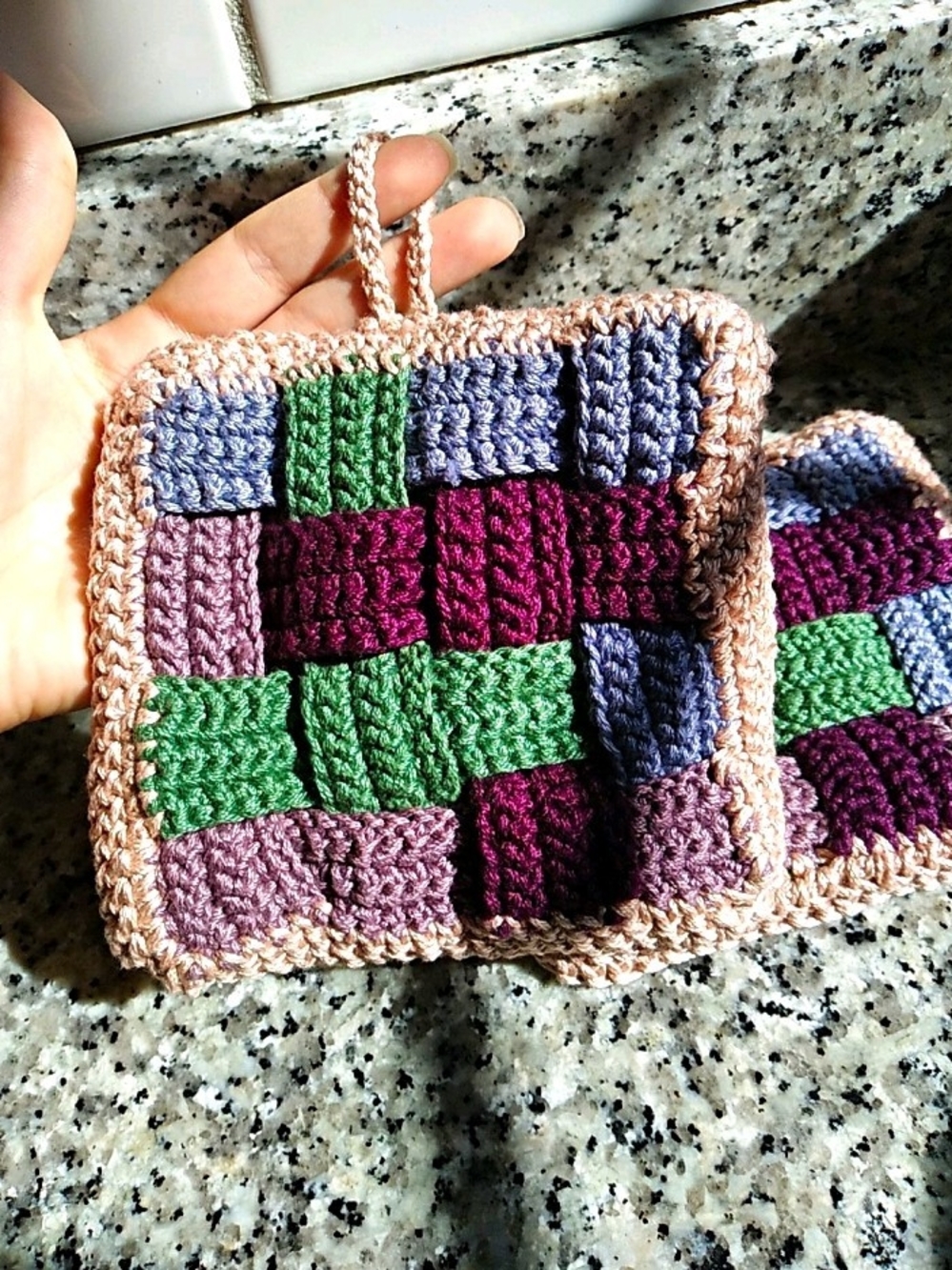 Pot Holders Handmade Crochet Fall Colors Set Of 2